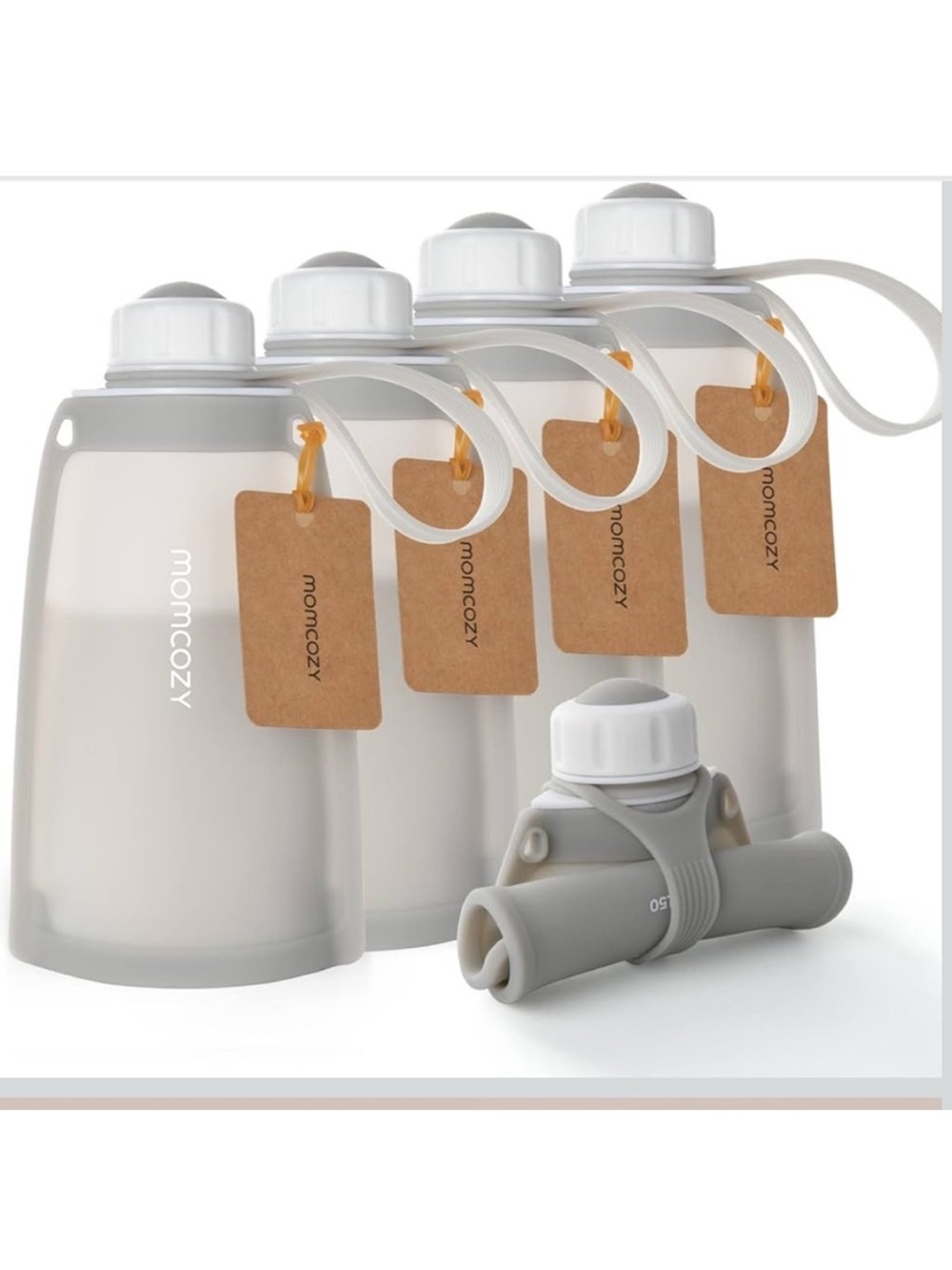 Momcozy Silicone Breast Milk Storage Bags.